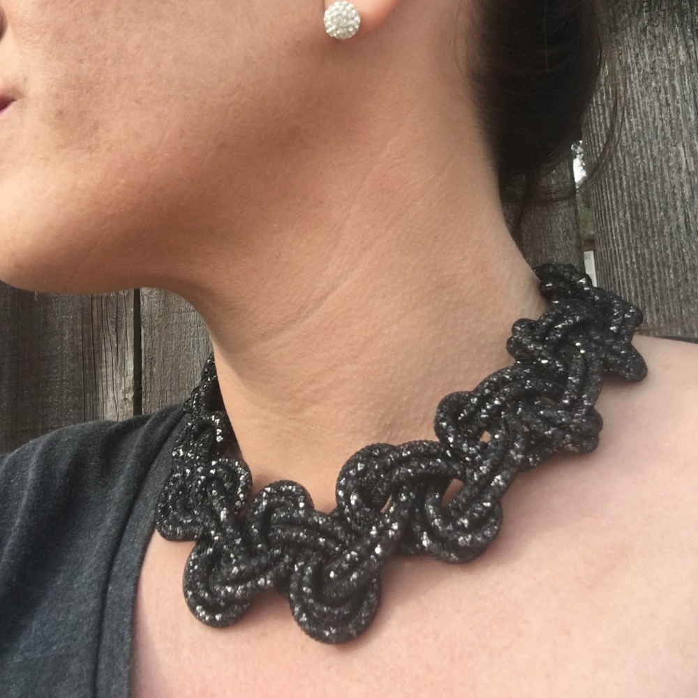 Black Mesh Necklace